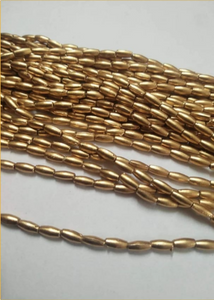 6 mm Antique Gold Plastic Rice Beads