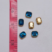 Load image into Gallery viewer, Square Shape Crystal Stone/Kundan 8x10mm (1 Piece)
