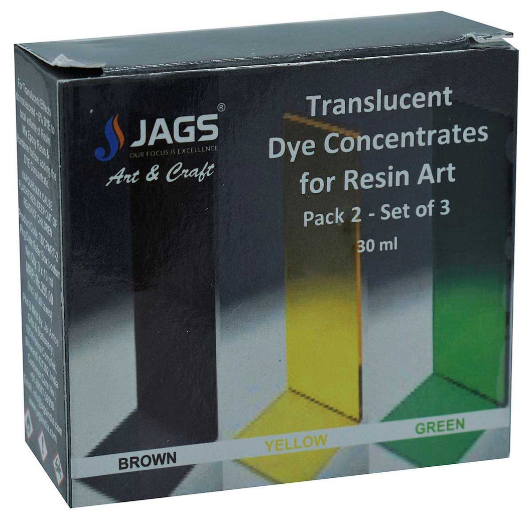 Translucent Dye For Resin Art Pack of 3 Set 2 | 10 ml Each | Vibrant Resin Color