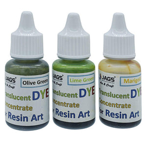 Translucent Dye For Resin Art Pack of 3 Set 5 | 10 ml Each | Vibrant Resin Color