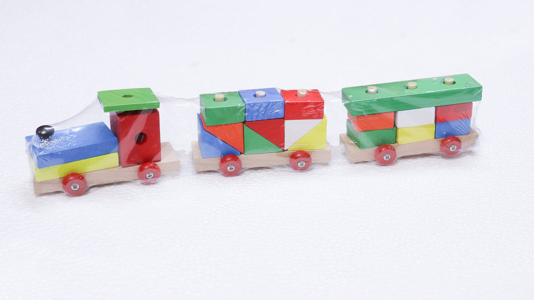 Wooden Train Set for Kids