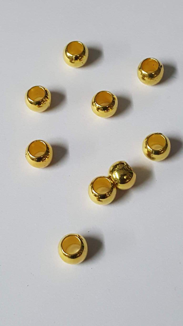Metal Beads With Big Hole 6 mm (WB6)
