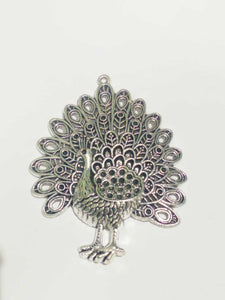 Silver Peacock Pendant Antique Metal Pendants Silver