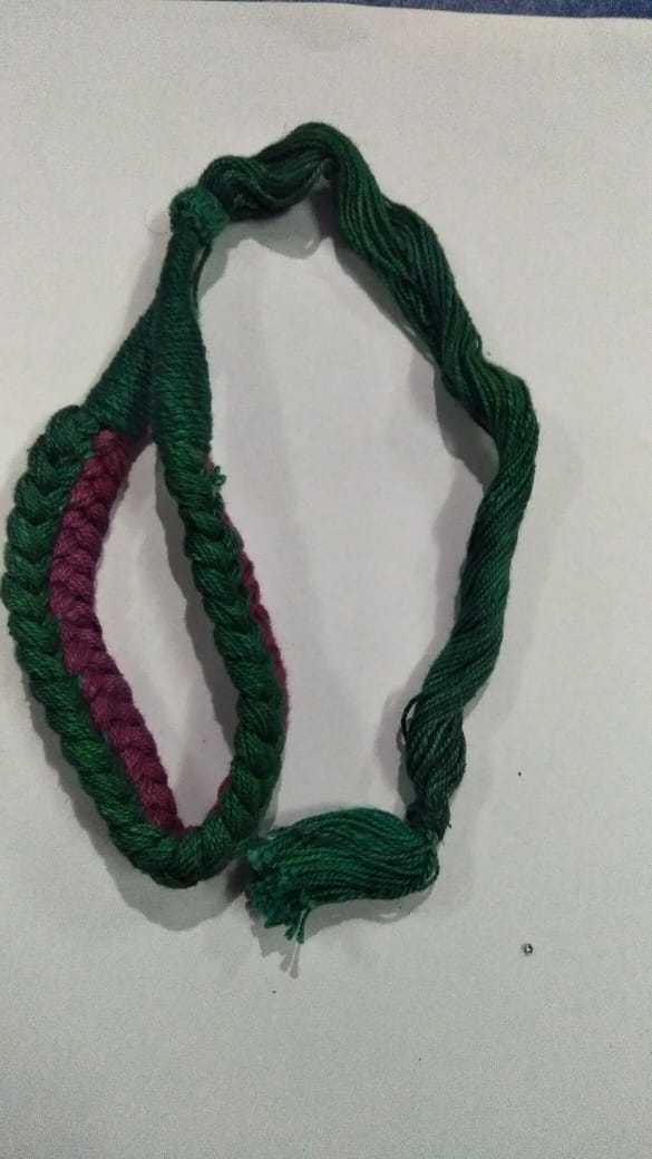 Dori D Green Base+ Colors & Maroon Necklace (Tassels)
