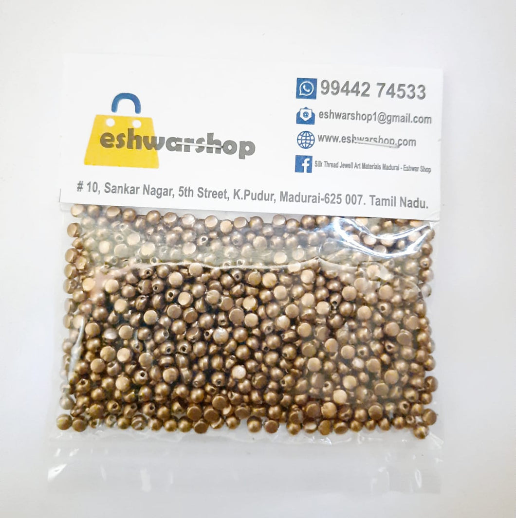 Half Cut Beads 2mm- With Hole