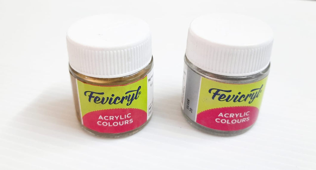 Fevicryl Soft Colors Gold & Silver Powder Colors