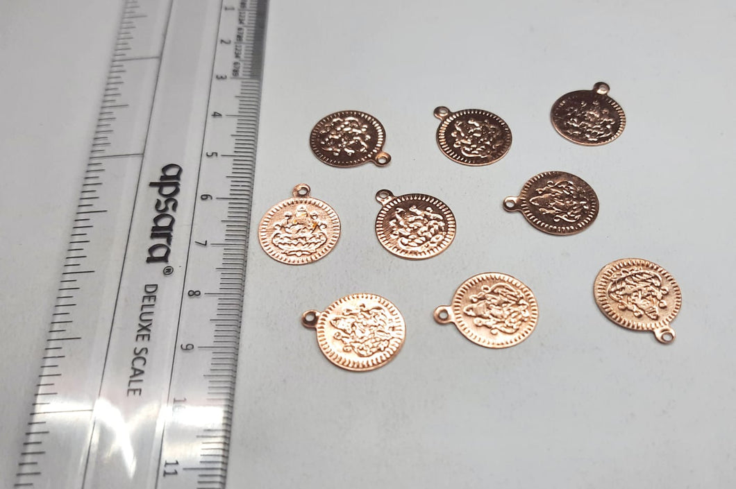 Lakshmi Coin for Aari Work Copper- Pack of 10 Grams (Copper Big Size)