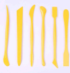 6 Piece Clay Tool Yellow Handle