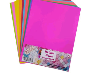 Bright Neon Color Card 50 Sheets Pack