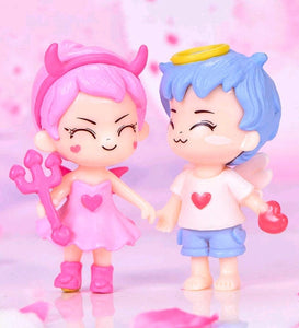 Miniature Angel & Devil cute Couple