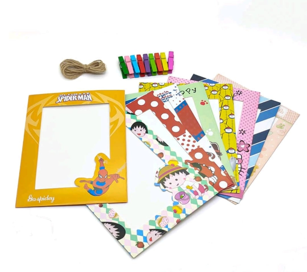 Hanging Photo Frame Kit Big Size - 9 Pcs