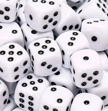 Load image into Gallery viewer, Craft Beads White Dice 10 Grams Pack
