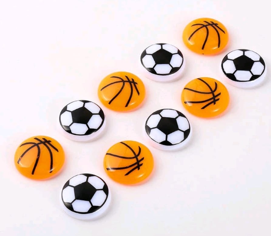 10 Pcs Football & Basketball Design Magnets