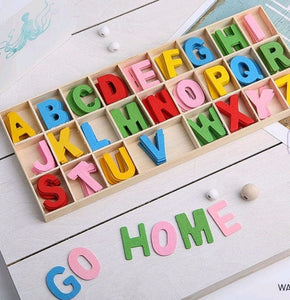 Wooden Alphabets Set for Art & Craft (5 Pieces Each Letter)