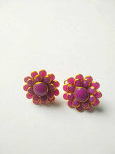 Load image into Gallery viewer, Double Layer Paachi Stud D Pink &amp; Jhumka

