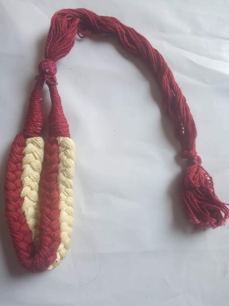 Dori Maroon+ Other Colors Maroon & Yellow Necklace (Tassels)