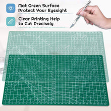 Load image into Gallery viewer, A4 Cutting Mat- Double Sided Flexible Cutting Mat, (30 x 22cm) with Marked Pattern and Grids (Green)
