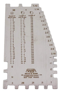 Ajanta Stainless Steel Handy Bangle Sizer/Gauge/Bracelet Sizer/Gauge in Inches/Metric/Aani For Measuring Bangle size or Thickness