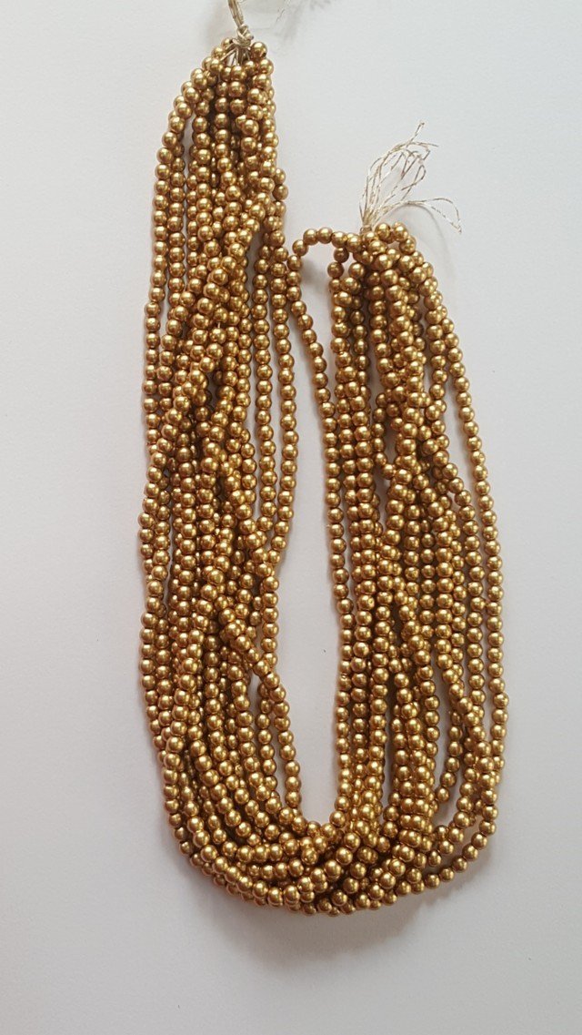 Antique Gold Plastic Beads Full Bunch 03 mm