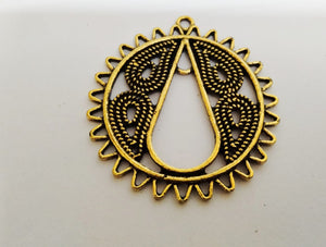 Antique Metal Gold Pendant-  (AMP-3)