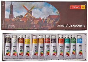 Camel Artists Oil Color Box - 9Ml Tubes 12 Shades Fabric Glue & Adhesives