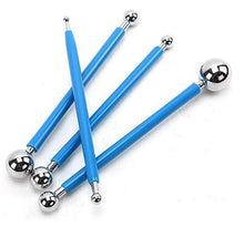Load image into Gallery viewer, 4 Pcs Set Ball Tools Clay Modeling Stylus Dotting Sculpting Ceramics Stainless Steel Sugar Paste
