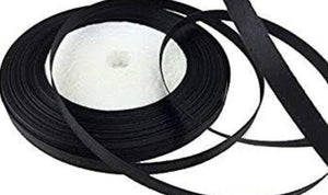 Satin Ribbon 1Inches Width Used In Gift Packaging Decorations Art & Carft Dresses Black Embroidery