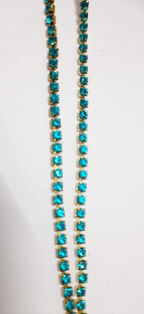 Light Blue  Stone Chain - Small - 2 Meters