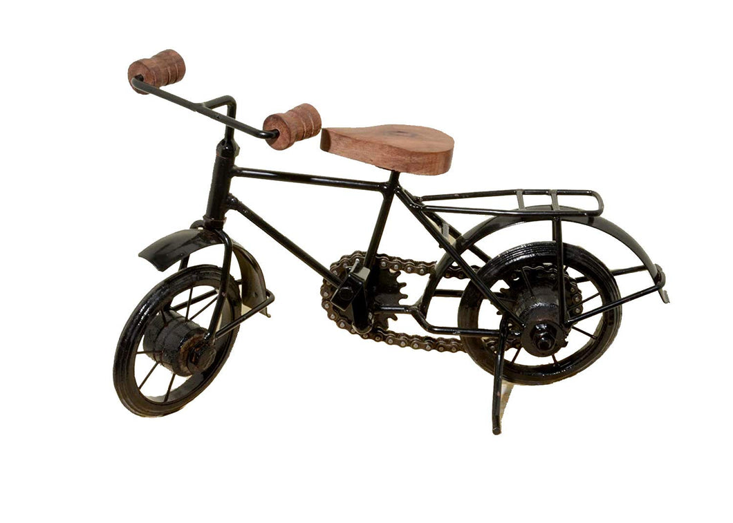 Wooden & Iron Small Cycle Home Decorative Showpiece Item & Living Room