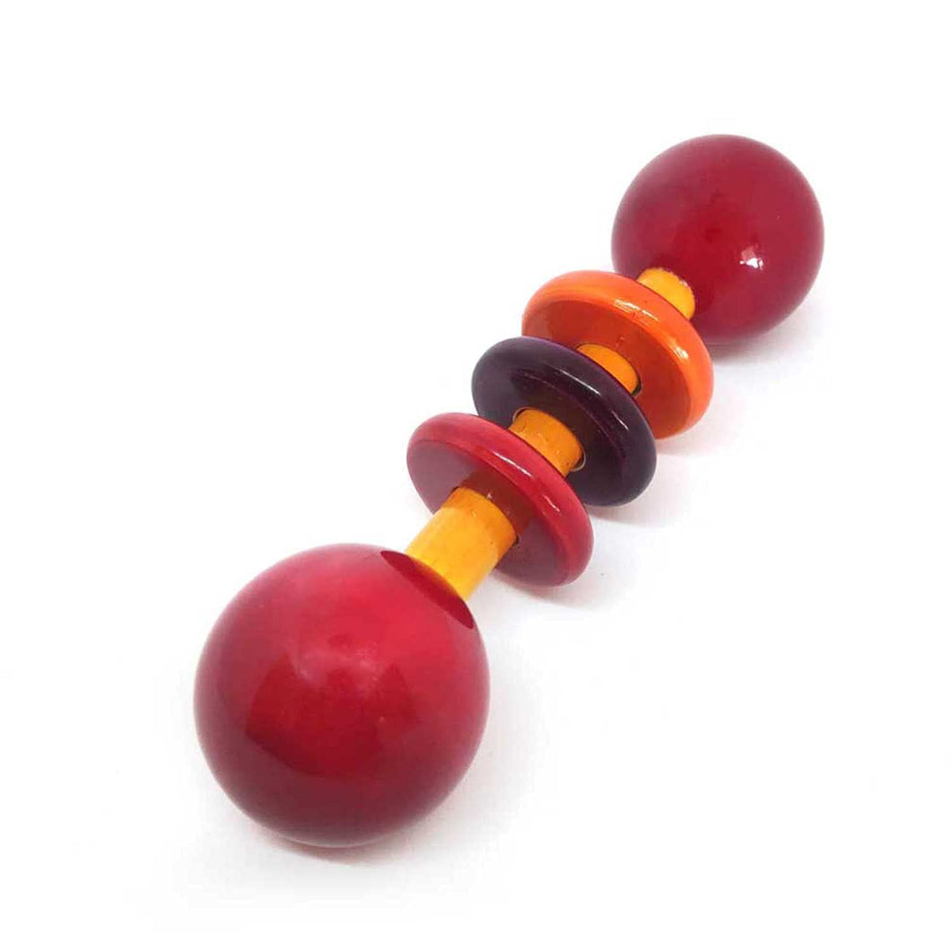 Colorful Wooden Dumbbell Baby Rattle Toys -1 Piece – Eshwarshop
