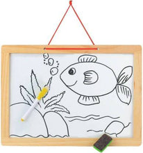 Load image into Gallery viewer, 2 In 1 Double- Sided Black And White Magnetic Board Slate With Magnetic Alphanumeric &amp; Tangram For Kids White board  (22.4 cm x 20 cm)
