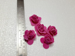 Foam Flower - Dark Pink Pack of 5