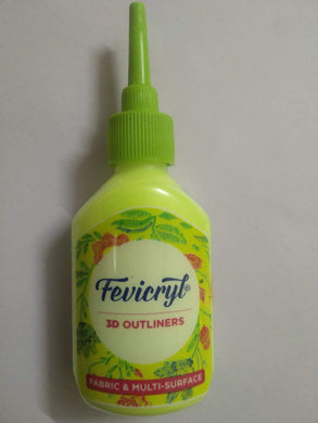 Fevicryl 3D Outliner-Neon Yellow Fabric Glue & Adhesives