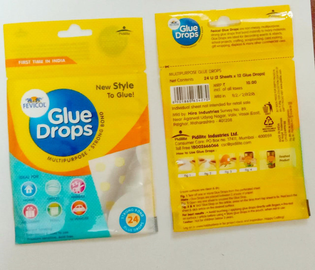 Pidilite Fevicol Multi Use Glue Drops For Events Decorations & Craft Projects- ( 24 Dots In One