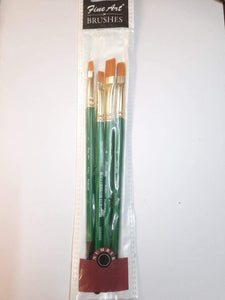 Pidilite Fine Art Painting Flat Brushes Set Of 4 Drawing Materials