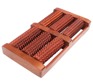 Wooden Foot/Feet Massager 6 Roller Stress Acupressure Touch Wooden Foot | Perfect for Gifting and Health