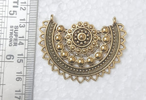 Antique Metal Gold Pendant - Medium Size