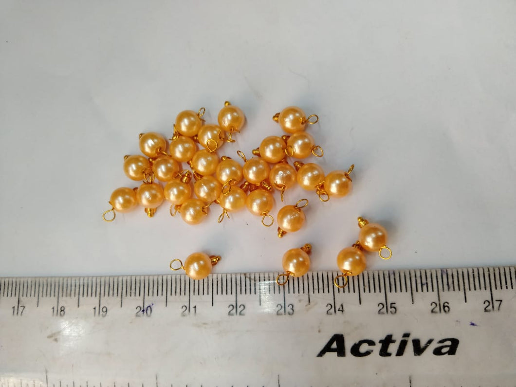 Hanging beads Pearl 4mm (Cream Colour)- Pack of 25