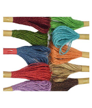 Load image into Gallery viewer, Eshwar Shop Jute Thread For Art &amp; Craft Making (Multicolor) Set Of 12 Colors Embroidery
