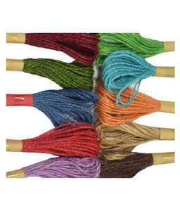 Eshwar Shop Jute Thread For Art & Craft Making (Multicolor) Set Of 12 Colors Embroidery