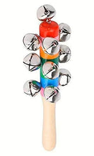 Load image into Gallery viewer, Wooden Rattle with Gungroos Bells
