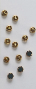 Kundan Stone Flat Back 4 mm Round Shape (GOLD) (No 219)