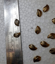 Load image into Gallery viewer, Antique Gold Leaf Charms-  Locket/ Charms - Pack of 10

