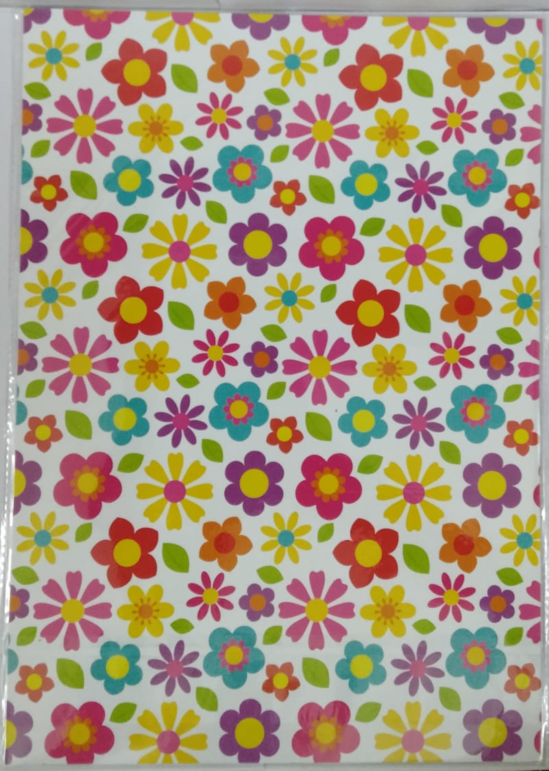 Craft Paper Sheets A4 with Single Side Decorative Pattern- model -15