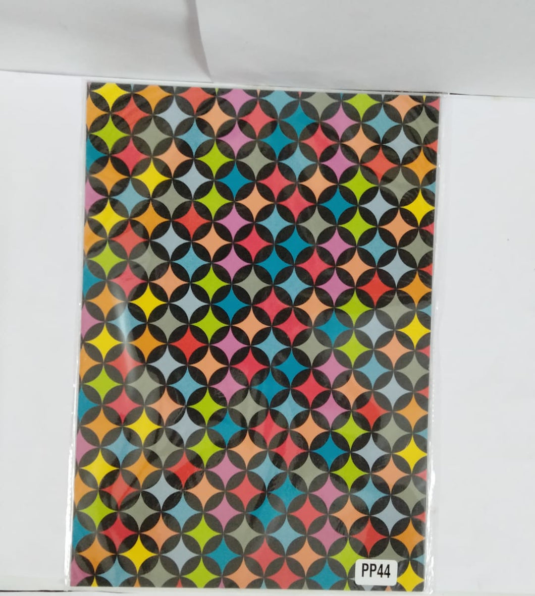 Craft Paper Sheets A4 with Single Side Decorative Pattern- model -24