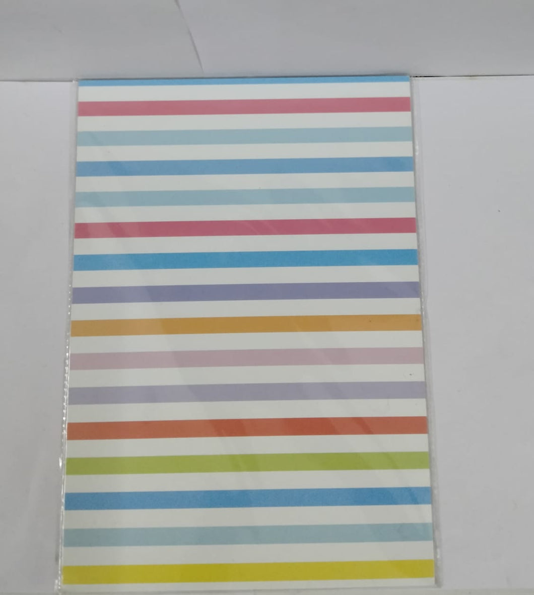 Craft Paper Sheets A4 with Single Side Decorative Pattern- model -26