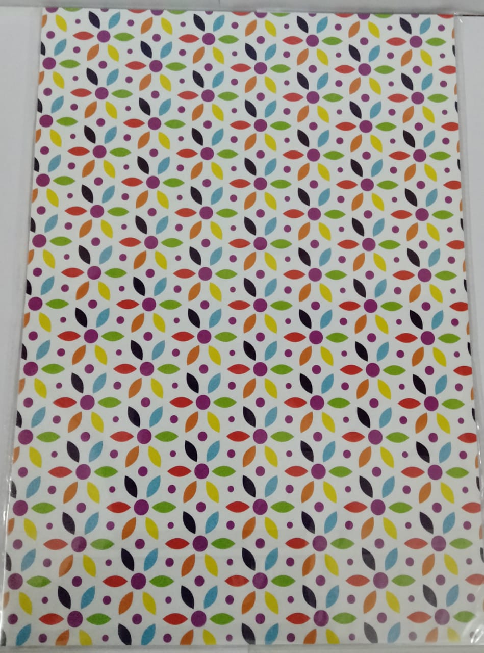 Craft Paper Sheets A4 with Single Side Decorative Pattern- model  3