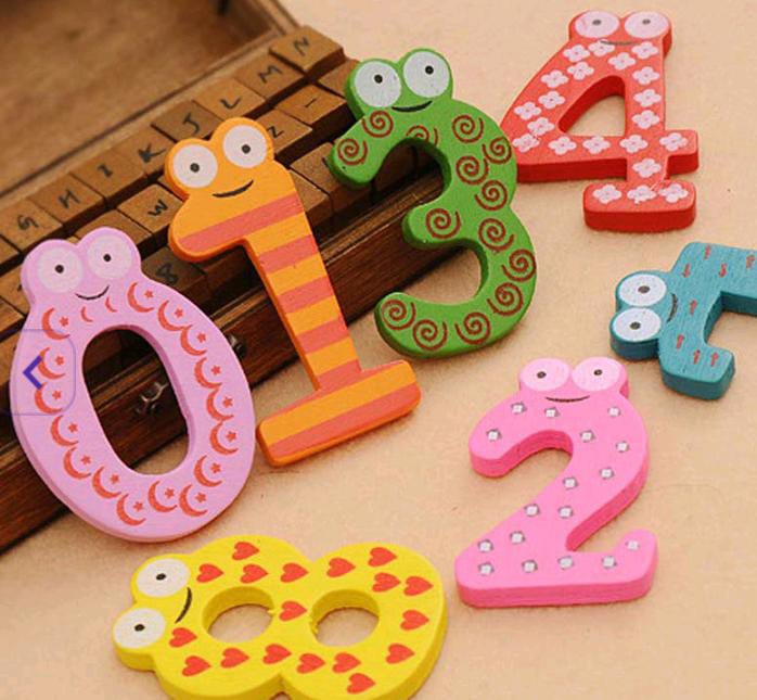 Wooden Magnet Numbers