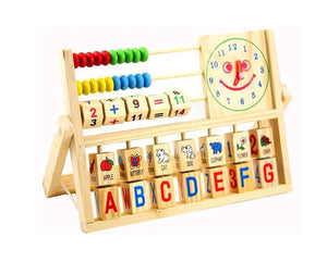 New Multi-Purpose Calculating Frames Early Baby Learning Educational Wooden Toys Clock