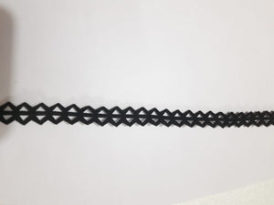 Fancy Black Cord/ Neck Band/ Neck Leather Rope- 1 Meter